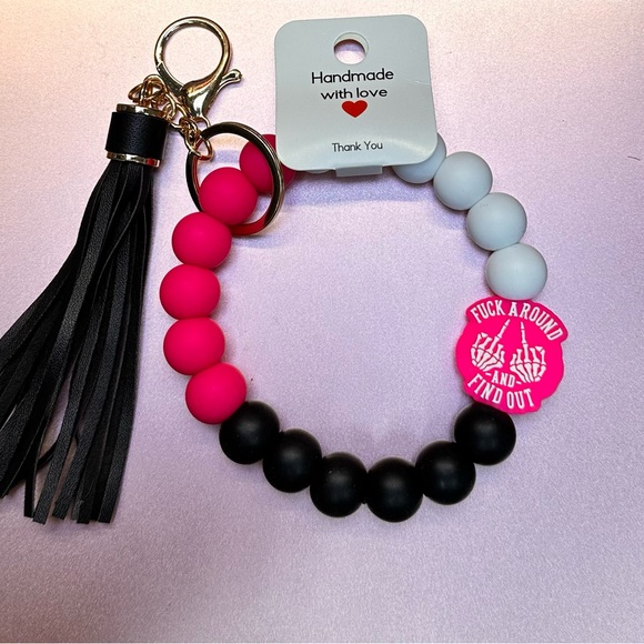 FAFO Silicone bead wristlet, focal bead wristlet - Picture 1 of 2